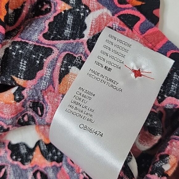 Maeve Orange/Red Floral Print Blouse - Picture 5 of 6